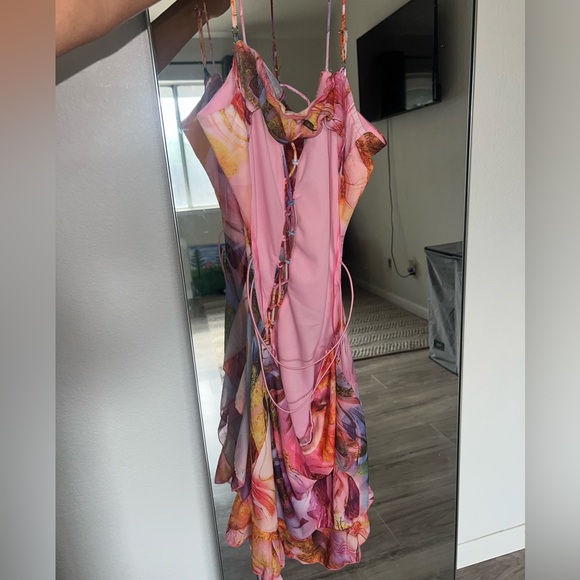 Colorful Abstract Print Dress - Picture 3 of 3